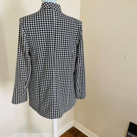 NWT Bagetelle houndstooth blazer open front L - Picture 3 of 4